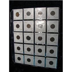 1966. (20) Indian Head Cents. 1880-94.