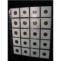 1971. (20) Indian Head Cents. 1906-07