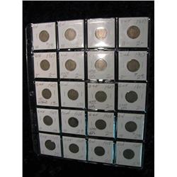 1976. (20) Liberty Head Nickels. 1907-08.