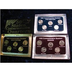 1988. (3) 1999 State Quarter Sets, P,D and Gold Edition Sets.