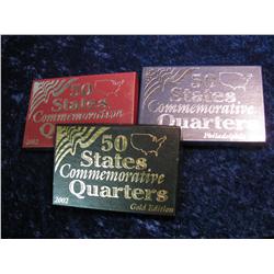 1991. (3) 2002 State Quarter Sets, P,D and Gold Edition Sets.