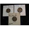 Image 1 : 2020. (3) 1956D/D Lincoln Cents. VF-EF.