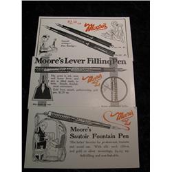 2215. Set of 3-Moore's Pens Ink Blotters.