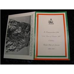 2217. 1964-65 Iranian Art Exhibit Folder and Stamps.