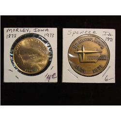 2231. 1971 Spencer & 73 Morley, Iowa Centennial