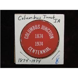 2233. 1974 Columbus Junction, Iowa Centennial Medal