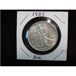 2288. 1935P Walking Liberty Half Dollar. AU.