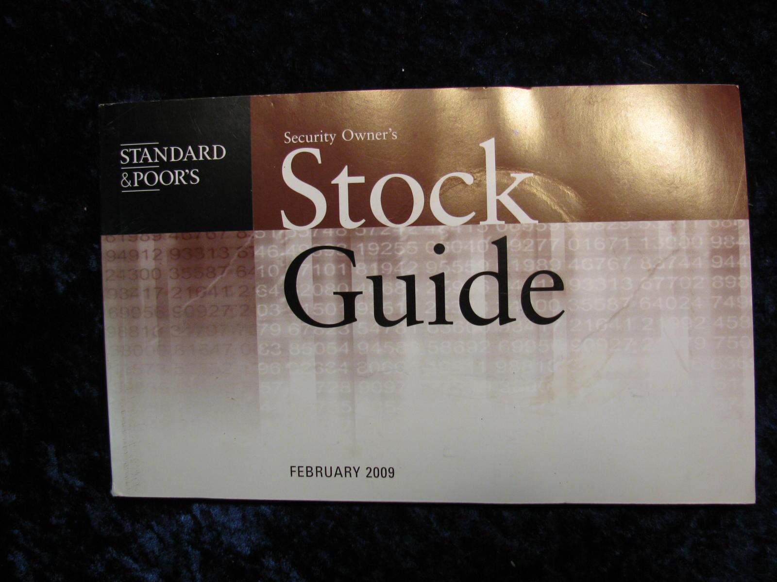 2300. Feb. 2009 Standard & Poor's Stock Guide.