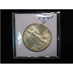 2302. 1941P Walking Liberty Half Dollar. BU.