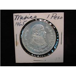 2306. 1965 Mexico Silver Peso. BU.