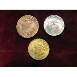 2324. Columbia 1965, 63,67 2, 5, & 10-Centavos. 