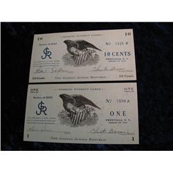 2353. 1935 .10c & $1 The George Jr. Republic.