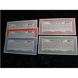 2354. 1936 Borough of Lodi, NJ. $5, $10, $15, $25, $50.