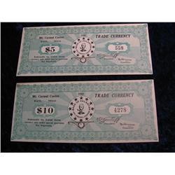 2358. 1938 David Koresh, Branch Dividians, $5. $10. Waco Texas.