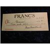 Image 1 : 2359. 1930's Franc's, Davenport, Iowa, $2.50 Check.