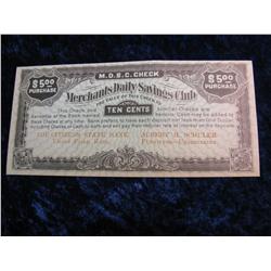 2360. Merchants Daily Savings Club. $5. Valley Falls, Ks.