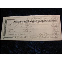2362. 1915 Goldfield, Colorado Check. 