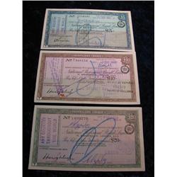 2368. Used 1963 British Travelers Checks, 5, 10, 20 Pounds.