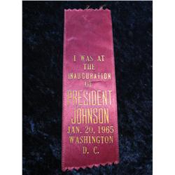 2369. President Johnson 1965 Inaugural  Ribbon.