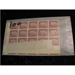 2374. WWII German Hitler Stamps, Sheet of 100 Plus 4-Singles Mint.