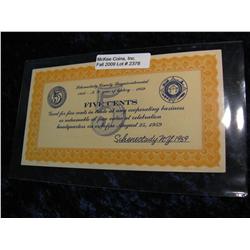 2378. 1959 Schenectady, NY. 5C in Trade.