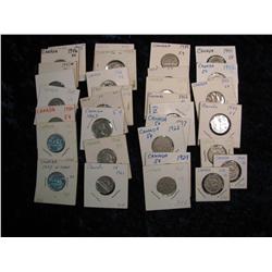 2379. (32) All Different Canadian Nickels 1923-70. 