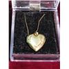 Image 2 : 2478. 14k G.F. Heart Shaped Locket Inscribed "MOM" With Rose