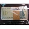 Image 1 : 2549. 1964 Original Bundle Of Indonesia Sepuluh Sen Notes. UNC