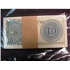 Image 2 : 2549. 1964 Original Bundle Of Indonesia Sepuluh Sen Notes. UNC