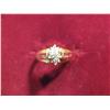 Image 1 : 2802. 10Kt. Gold Diamond Cluster Ring With Baguette Diamonds On Sides.