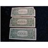 Image 2 : 3004. Series 1957, 57A, & 57B Set of $1 Silver Certificates. Circ.