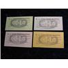 Image 2 : 3050. 1950's Alaska 4-Different Bi-Lo Bucks 1, 5, 10, 20.
