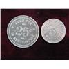 Image 2 : 3076. Panama Billiard Hall Frannie, Wyo.  5c, 25c Tokens.
