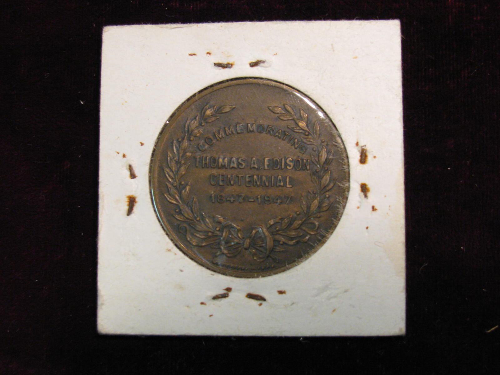 3090. 18471947 Thomas Edison Centennial Medal.