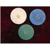Image 2 : 3092. (3) IB Gambling Tokens. $1, $5, $20.