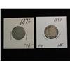 Image 1 : 3101. 1896 & 97 Liberty Nickels. AG, F rough.