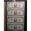 Image 2 : 3180. Series 2003 Uncut Sheet $2 U.S. Federal Reserve Notes. (4 notes)