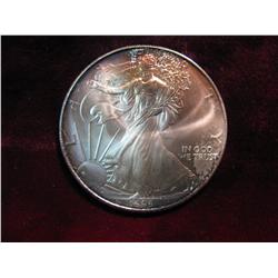 3362. 1995 American Eagle Silver Dollar. Toned BU.