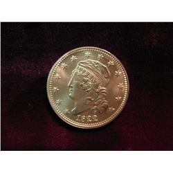 3363. 1822 $5. Gold Copy 22K Gold over Sterling Silver.