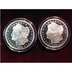 3367. (2) 1889CC Dollar Copies. Not Marked Silver.