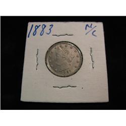 3370. 1883 NC Liberty Nickel. AU.
