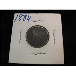 3373. 1884 Liberty Nickel. VF Dark.