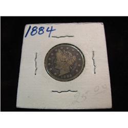 3375. 1884 Liberty Nickel. F Dark.