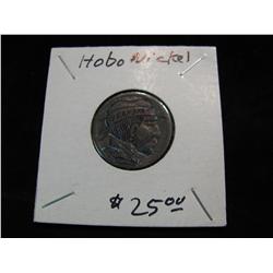 3379. Hobo Nickel, Bolo Hat with Grandpa in Hat band.