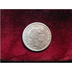 3453. 1907S Barber Dime. VF+.