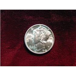 3454. 1943P Mercury Dime. BU.