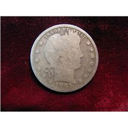 3455. 1895P Barber Quarter. G. Spots on Rev.