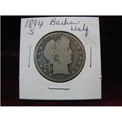 3463. 1894S Barber Half Dollar. G.