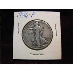 3470. 1936P Walking Liberty Half Dollar. F.