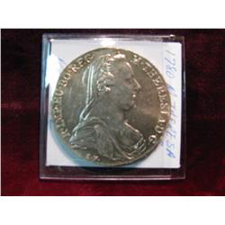 3475. 1780 Restrike Austria Maria Theresa Thaler. BU. 